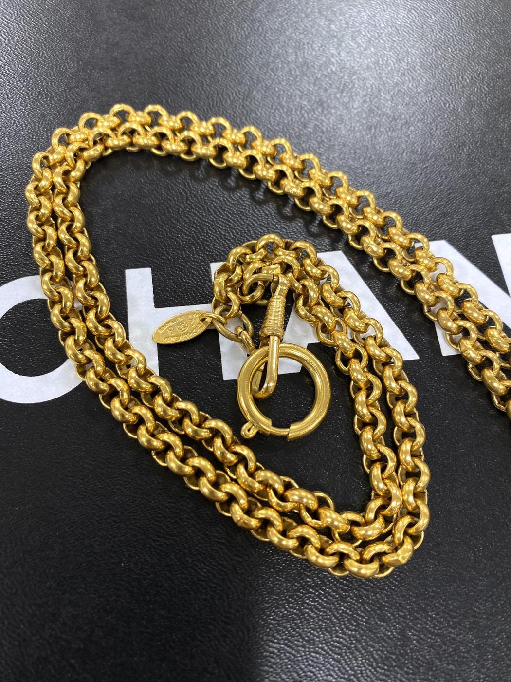 CHANEL Vintage Coco Mark Logo Necklace Control Number: 1326