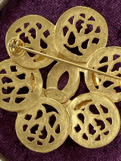CHANEL シャネル ヴィンテージ フラワーモチーフココマークブローチ 管理番号：1483