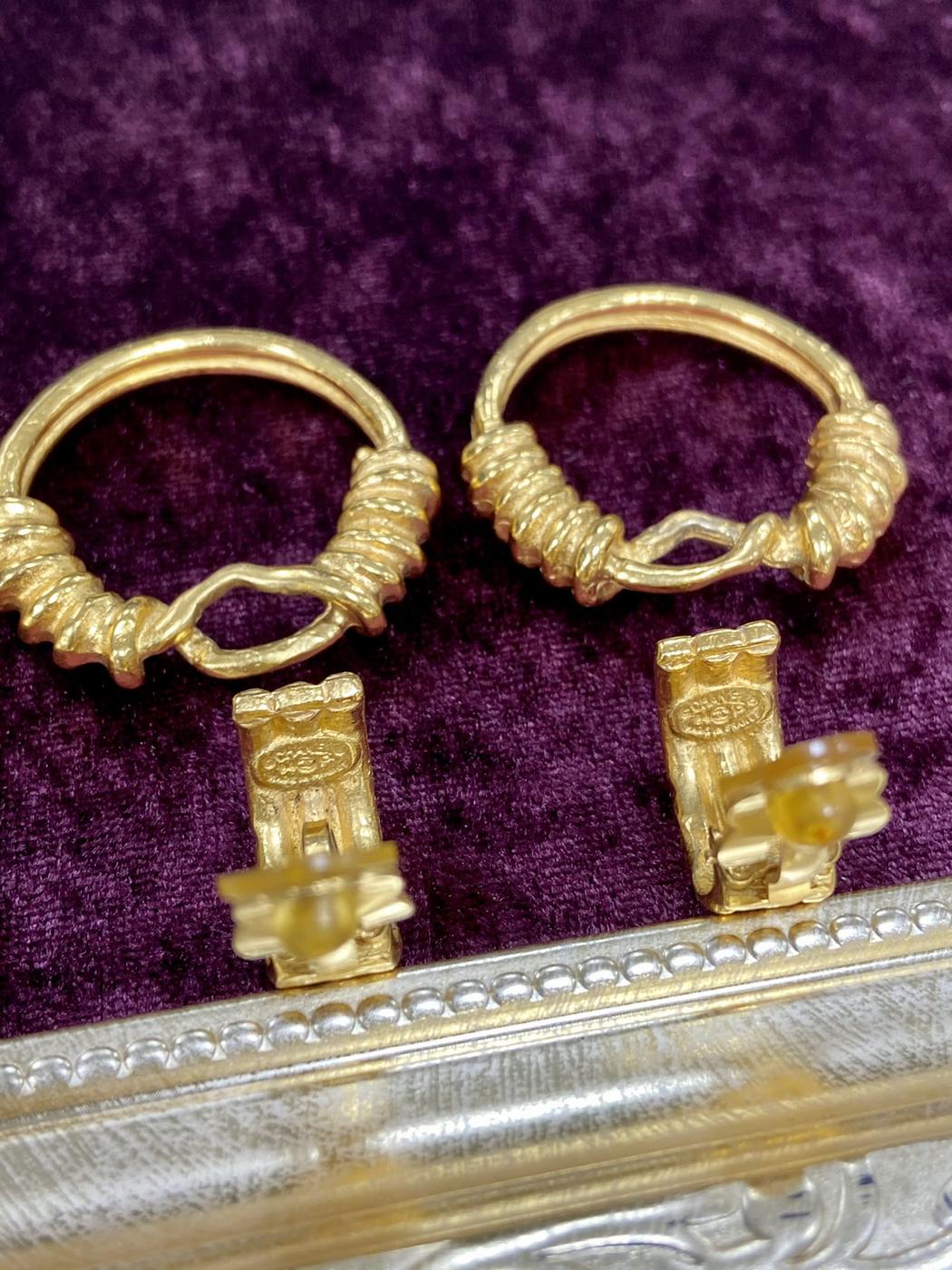 CHANEL シャネル ヴィンテージ フープ イヤリング 管理番号：1497