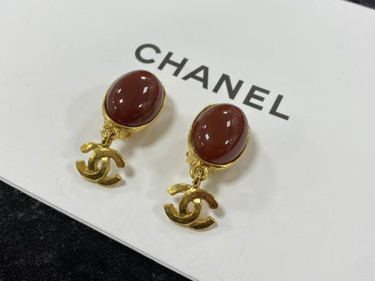 CHANEL シャネル ココマーク カラーストーンイヤリング 管理番号：1602★