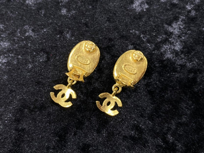 CHANEL シャネル ココマーク カラーストーンイヤリング 管理番号：1602★