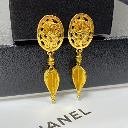 CHANEL シャネル ヴィンテージ コマーク スイング イヤリング 管理番号：1608