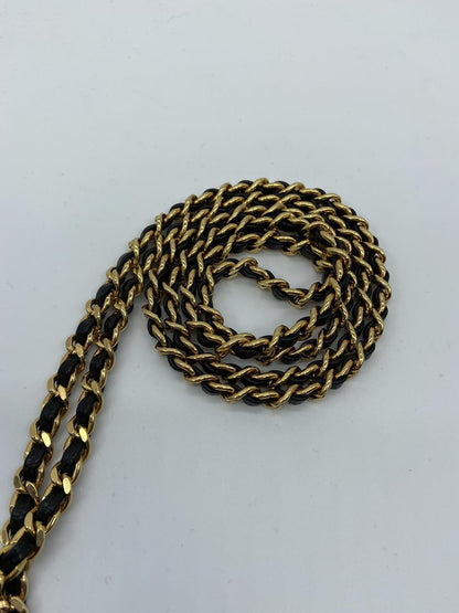 CHANEL シャネル  ヴィンテージ チェーン ポシェット ショルダーバッグ スマホケース キャビアスキン ココマーク レザー 管理番号：3154