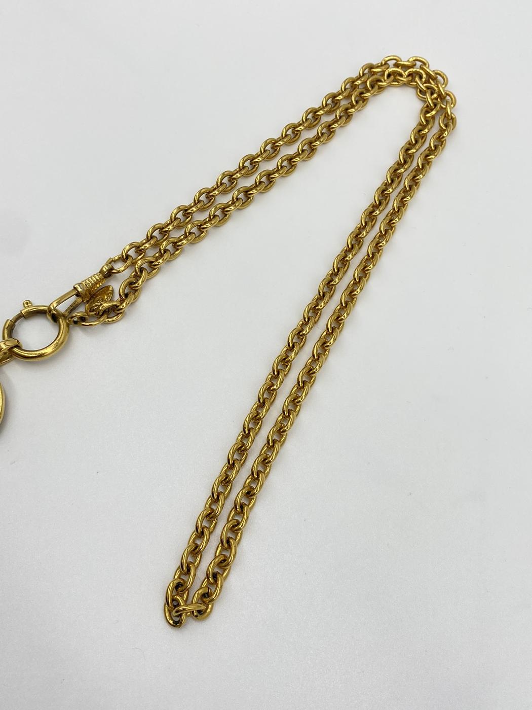 CHANEL Vintage Matelasse Coco Mark Pendant Reference Number: 2377