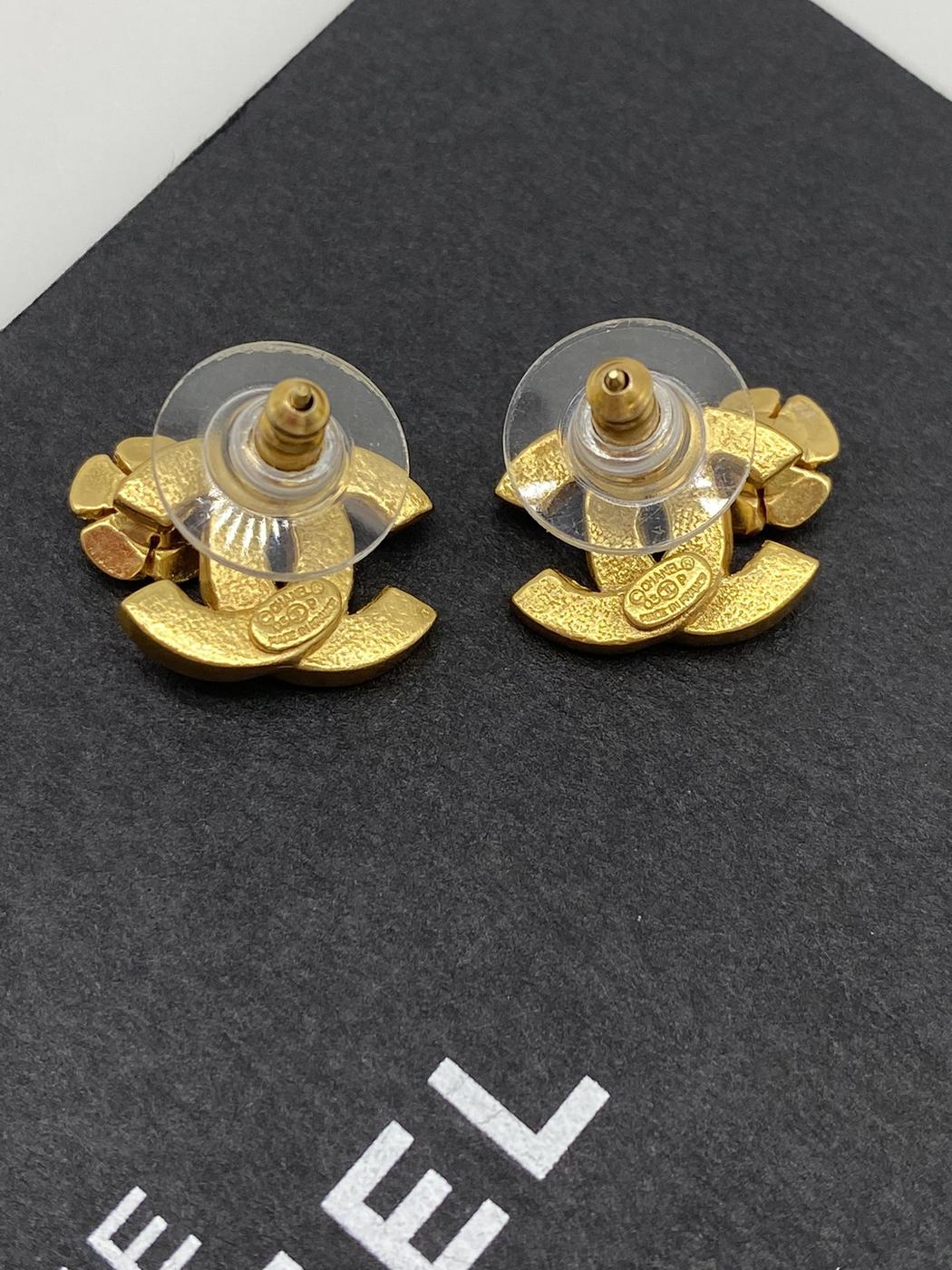 香奈儿 (CHANEL) 耳环（双耳）CC Coco Mark 山茶花金色红色多花米色 参考编号：3548