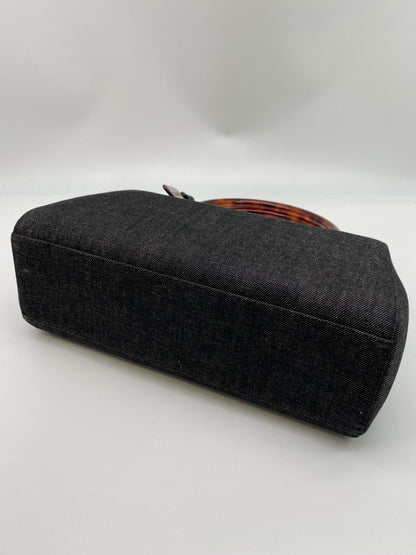 香奈儿 (CHANEL) 牛仔布玳瑁纹手提包 Coco 标志控制编号：8475