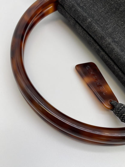 香奈儿 (CHANEL) 牛仔布玳瑁纹手提包 Coco 标志控制编号：8475