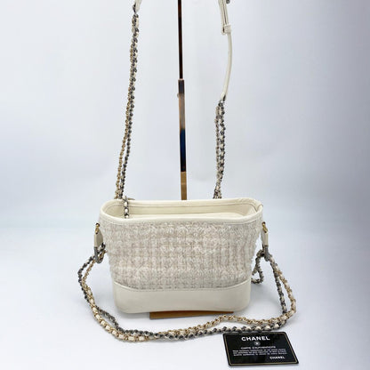 シャネル ガブリエル・ドゥ・スモールホーボーバッグ ショルダーバッグ ツイード ホワイト CHANEL A91810 管理番号：8803