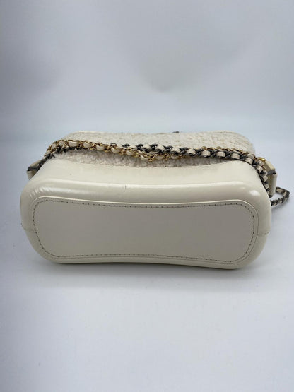シャネル ガブリエル・ドゥ・スモールホーボーバッグ ショルダーバッグ ツイード ホワイト CHANEL A91810 管理番号：8803