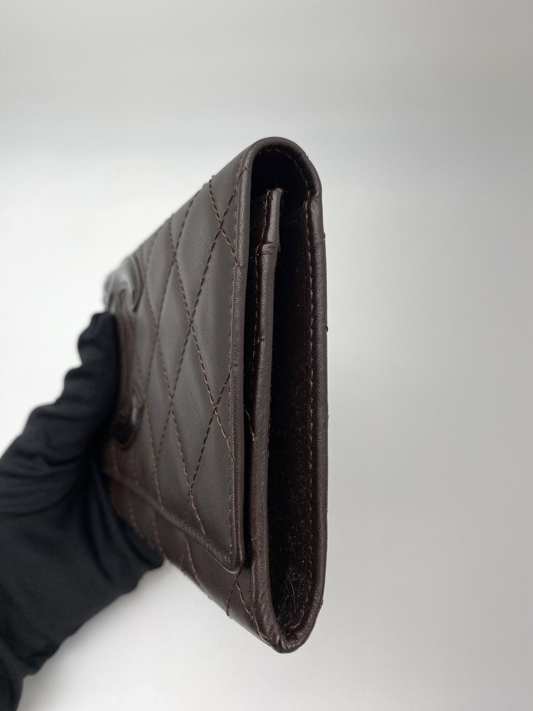 CHANEL シャネル カンボン 2つ折り財布 ブラウン 茶色 レディース 管理番号：8875