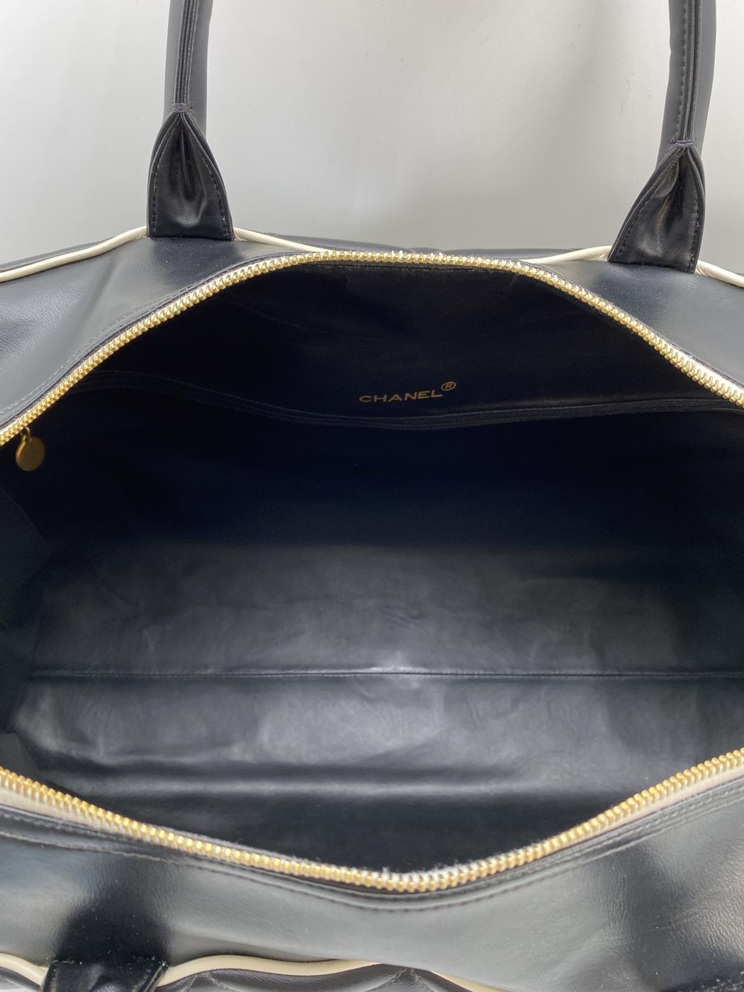 CHANEL シャネル スポーツライン マトラッセ ボストン バッグ レザー