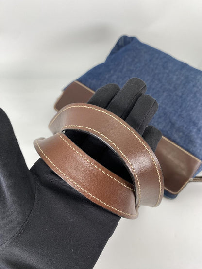 CHANEL シャネル デニム トートバッグ ブルー レザー 2000年製 シール、カード有 管理番号：9027