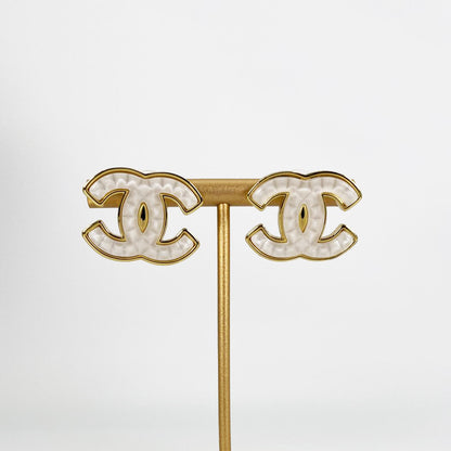 CHANEL Coco Mark Earrings A24A Women's Plastic Gold Clear Star 2024 Item Number: 9037