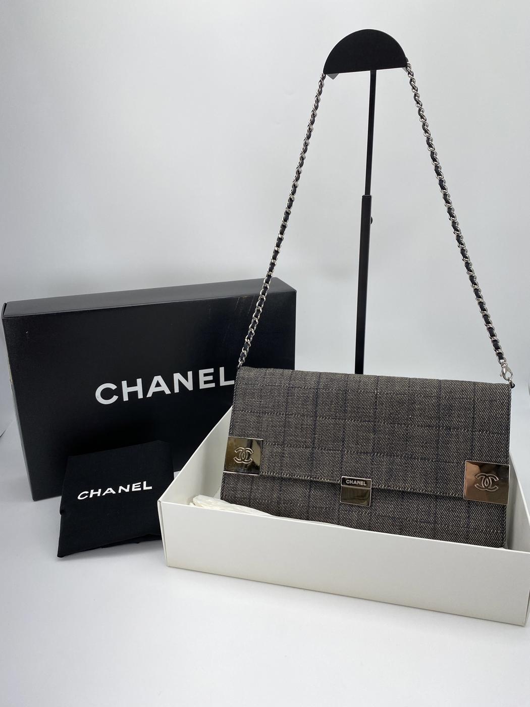 Chanel CHANEL Choco Bar Denim Shoulder Bag Chain Shoulder Control Number: 9084