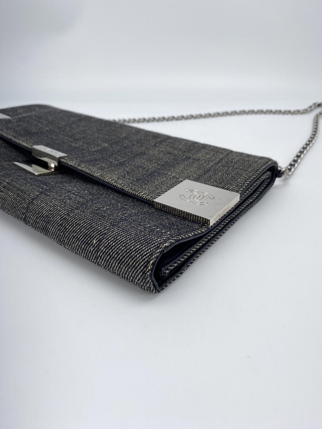 Chanel CHANEL Choco Bar Denim Shoulder Bag Chain Shoulder Control Number: 9084
