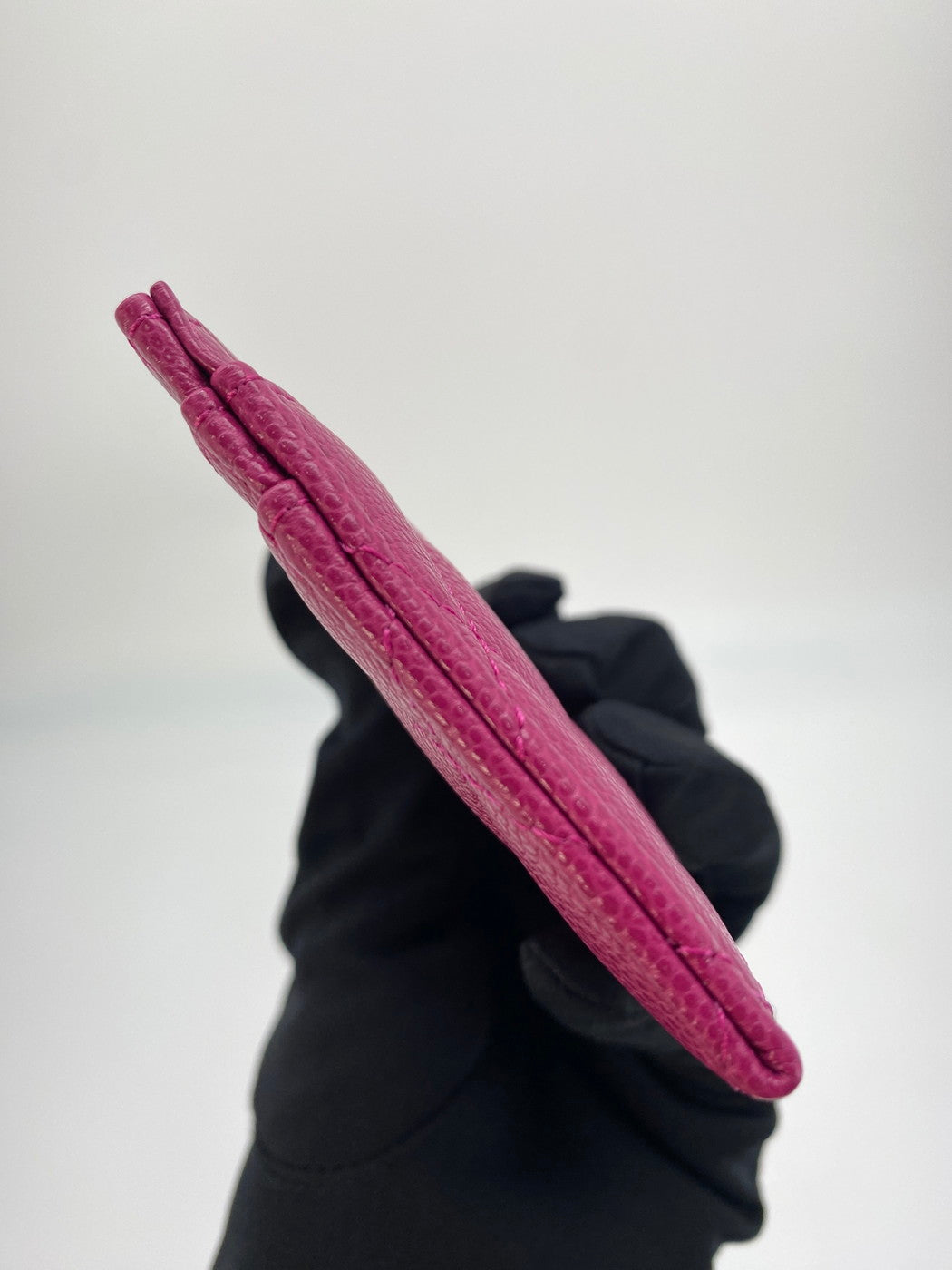 CHANEL Card Case, Pass Case, Business Card Holder, Caviar Leather, Matelasse, Pink, Reference Number: 9133