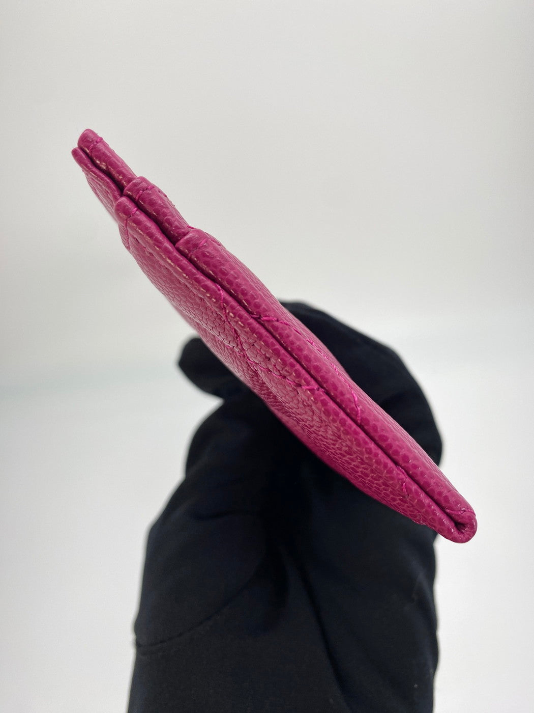 CHANEL Card Case, Pass Case, Business Card Holder, Caviar Leather, Matelasse, Pink, Reference Number: 9133