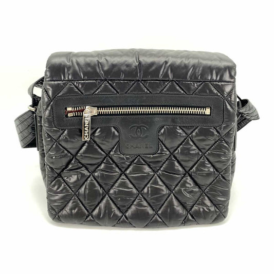 CHANEL シャネル コココクーン ショルダーバッグ 斜め掛け ナイロン 黒 A48616  管理番号：9259