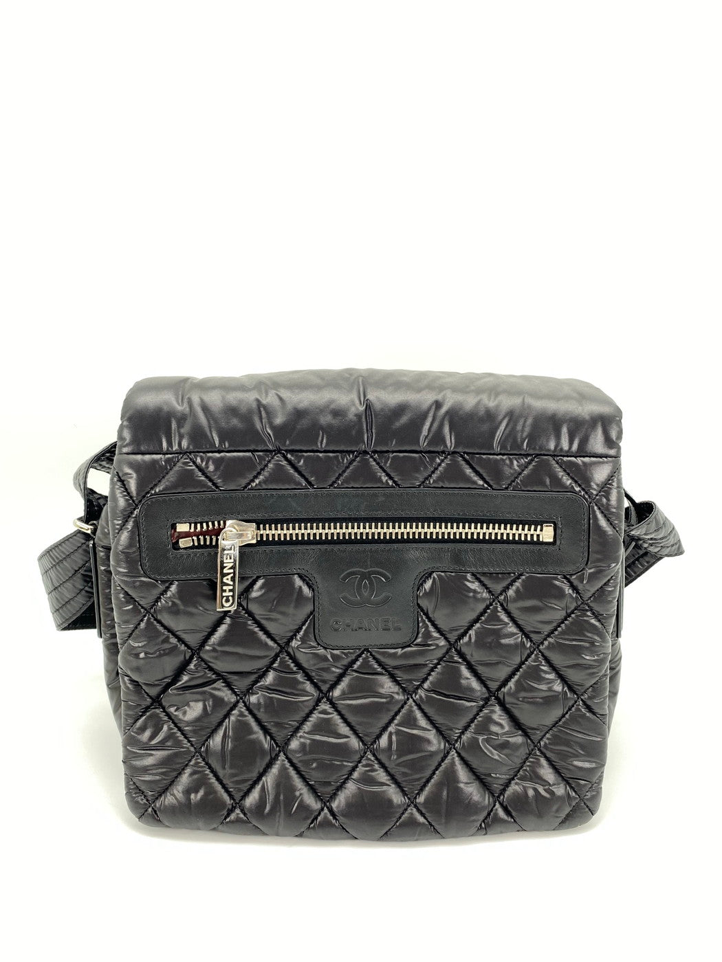 CHANEL シャネル コココクーン ショルダーバッグ 斜め掛け ナイロン 黒 A48616  管理番号：9259