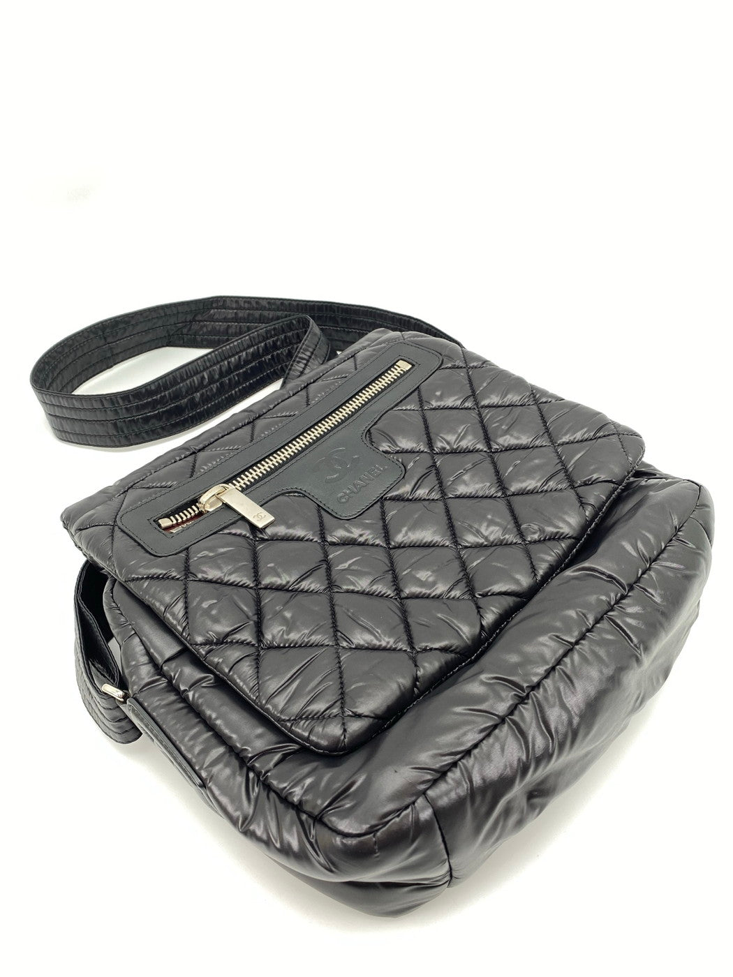 CHANEL シャネル コココクーン ショルダーバッグ 斜め掛け ナイロン 黒 A48616  管理番号：9259