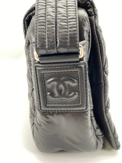 CHANEL シャネル コココクーン ショルダーバッグ 斜め掛け ナイロン 黒 A48616  管理番号：9259