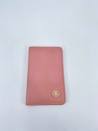 CHANEL Card Case A20910 Coco Button Pink Leather Vintage Reference Number: 9288
