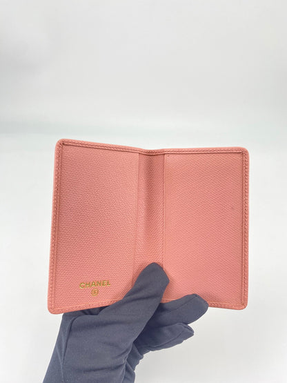 CHANEL Card Case A20910 Coco Button Pink Leather Vintage Reference Number: 9288