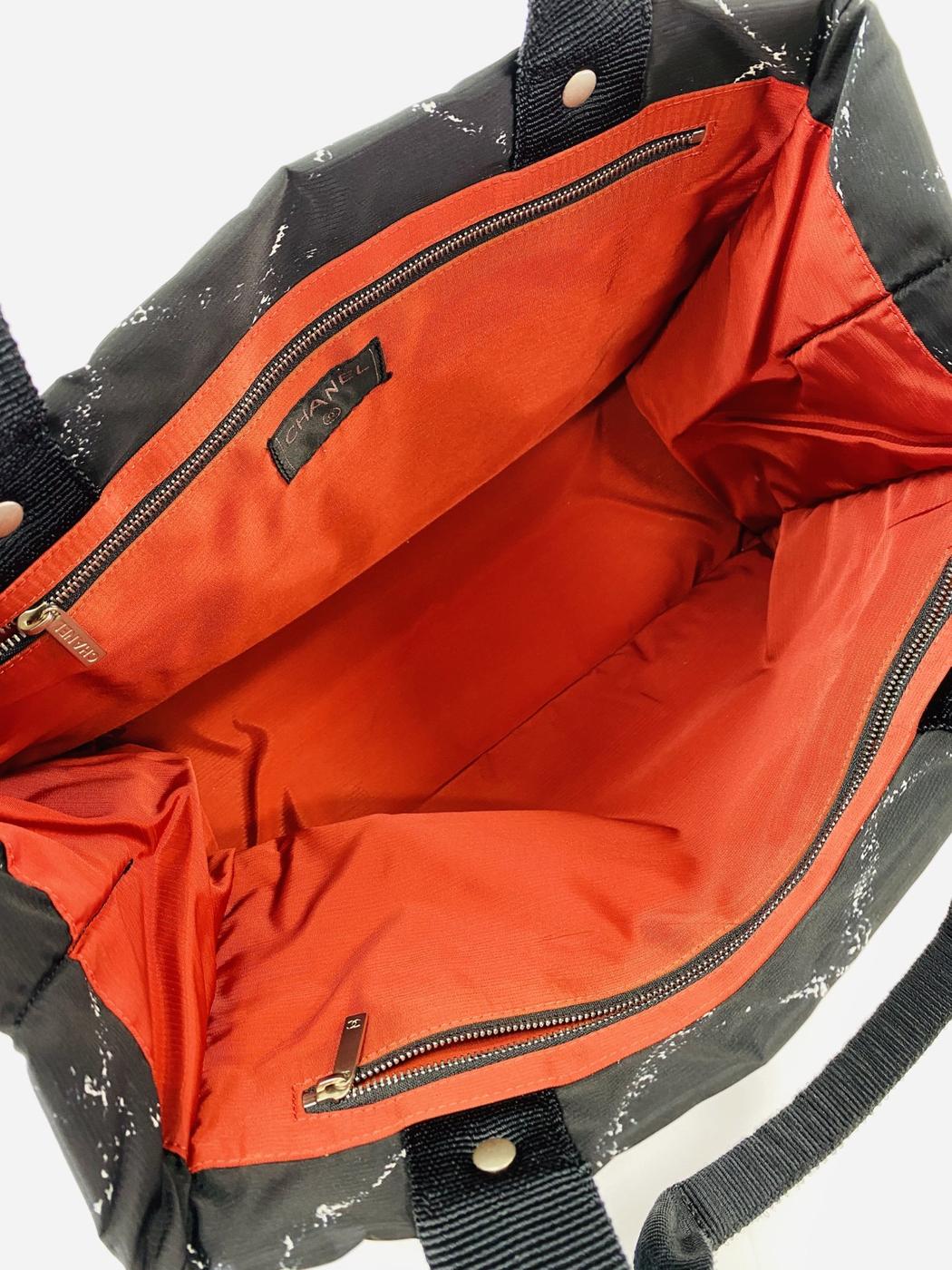 CHANEL シャネル A11833 トラベルライントートMM ハンドバッグ ブラック トートバッグ ナイロン 管理番号：9667