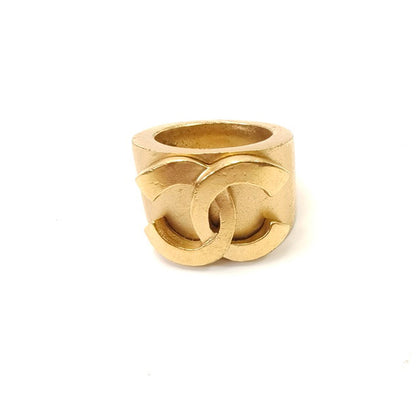 CHANEL Vintage Coco Mark Ring, Gold, Size 13, Reference Number: 9711