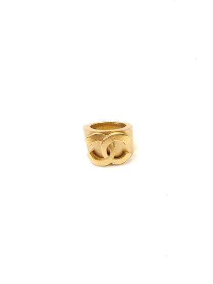 CHANEL Vintage Coco Mark Ring, Gold, Size 13, Reference Number: 9711