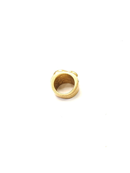 CHANEL Vintage Coco Mark Ring, Gold, Size 13, Reference Number: 9711