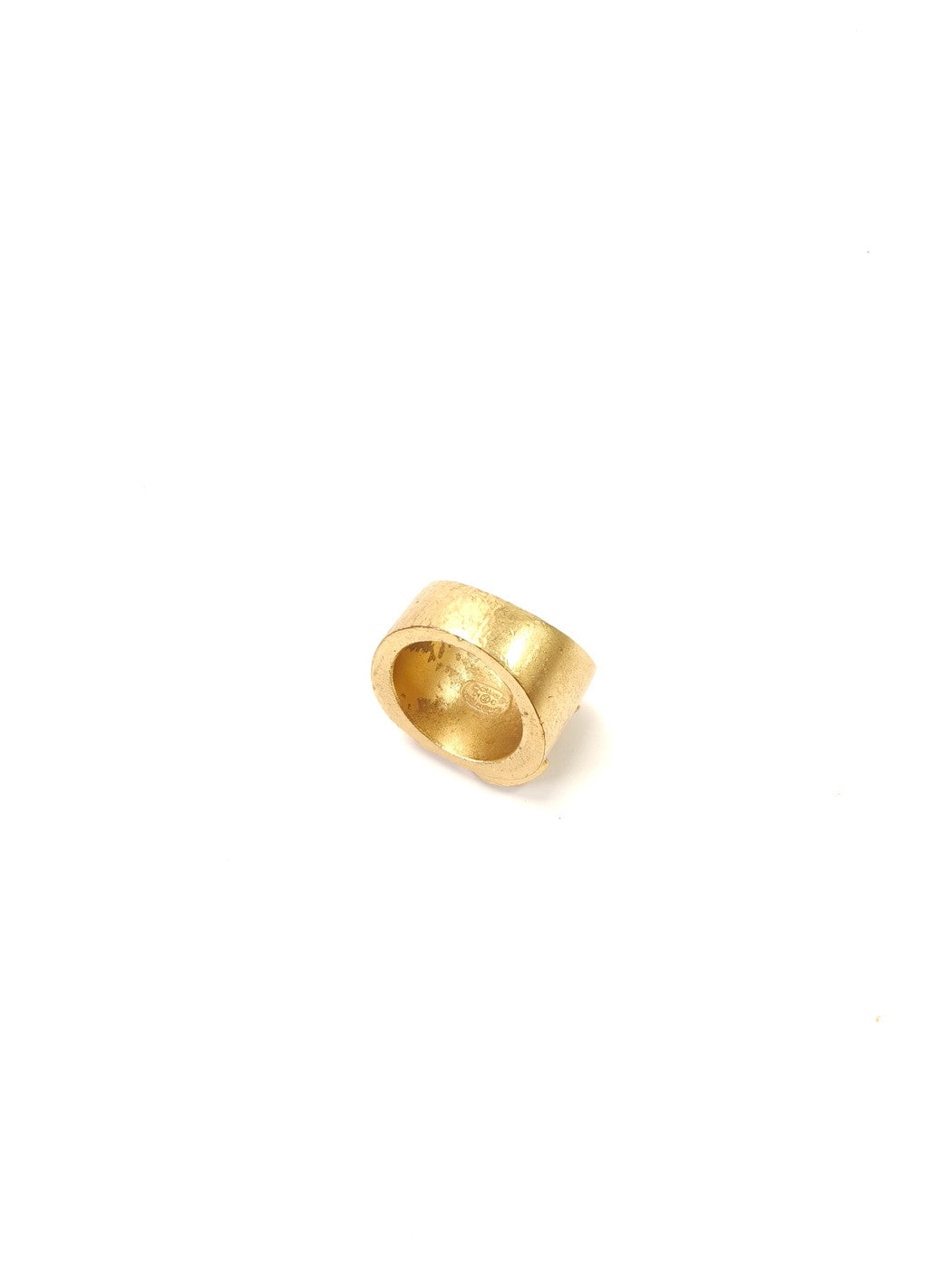 CHANEL Vintage Coco Mark Ring, Gold, Size 13, Reference Number