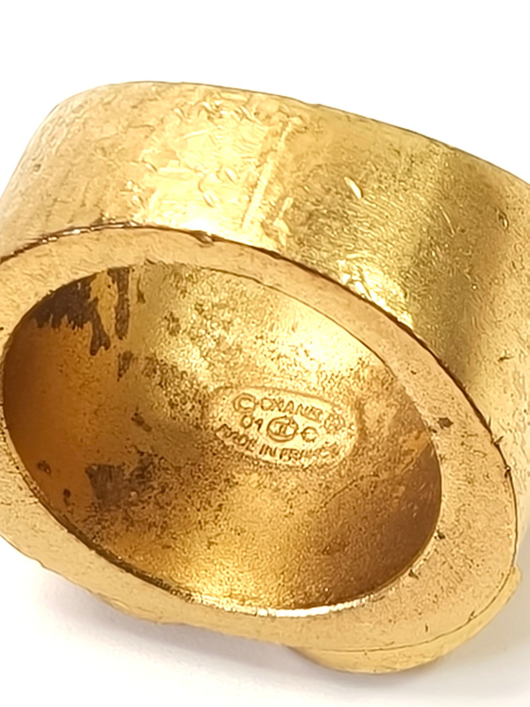 CHANEL Vintage Coco Mark Ring, Gold, Size 13, Reference Number: 9711