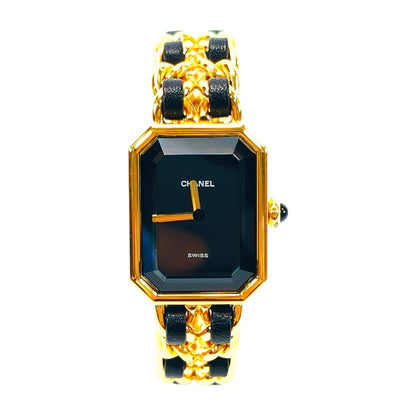 香奈儿 Premiere 系列腕表，S 码，H0001，黄金材质，黑色表盘，石英机芯，参考编号：9758