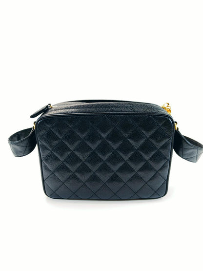 シャネル CHANEL マトラッセ ショルダーバッグ キャビアスキン ブラック ゴールド金具 管理番号：9761