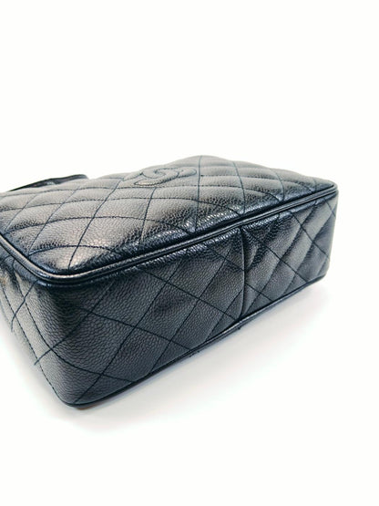 シャネル CHANEL マトラッセ ショルダーバッグ キャビアスキン ブラック ゴールド金具 管理番号：9761