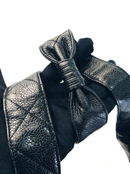 シャネル CHANEL マトラッセ ショルダーバッグ キャビアスキン ブラック ゴールド金具 管理番号：9761