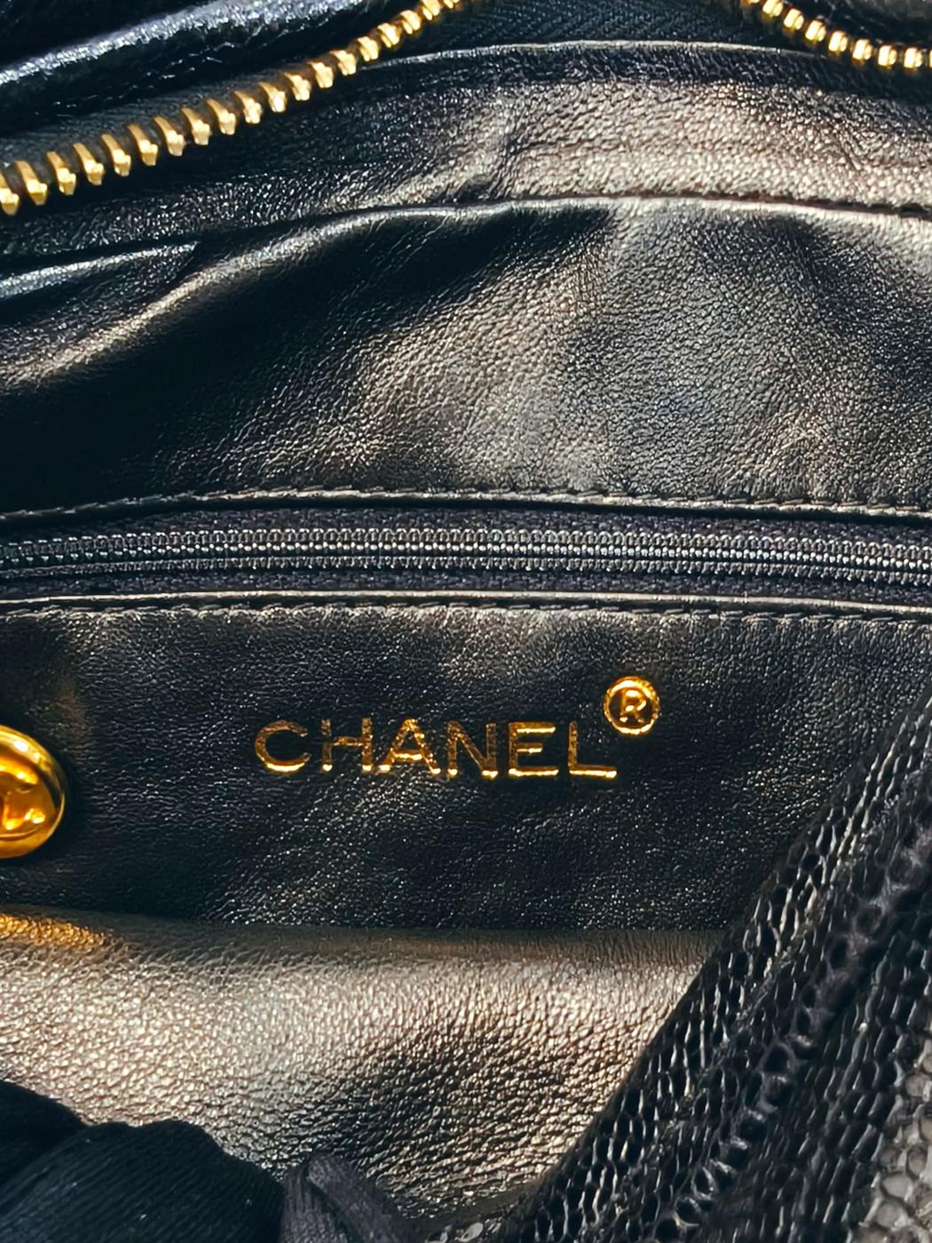 シャネル CHANEL マトラッセ ショルダーバッグ キャビアスキン ブラック ゴールド金具 管理番号：9761