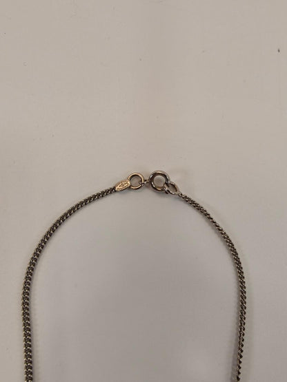 CHANEL Coco Mark Heart Motif Necklace in Silver, Reference Number: 9814