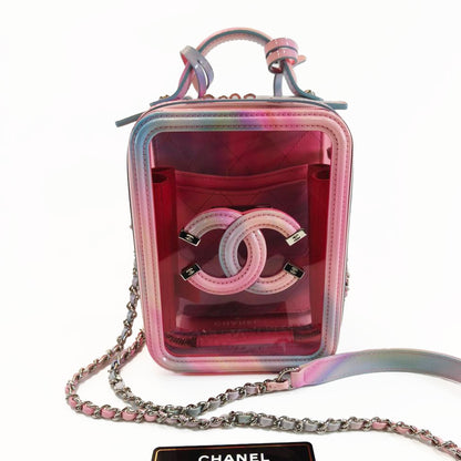 CHANEL シャネル CCフィリグリー 2Way ショルダーバッグ ハンドバッグ クリア ピンク 管理番号：9836