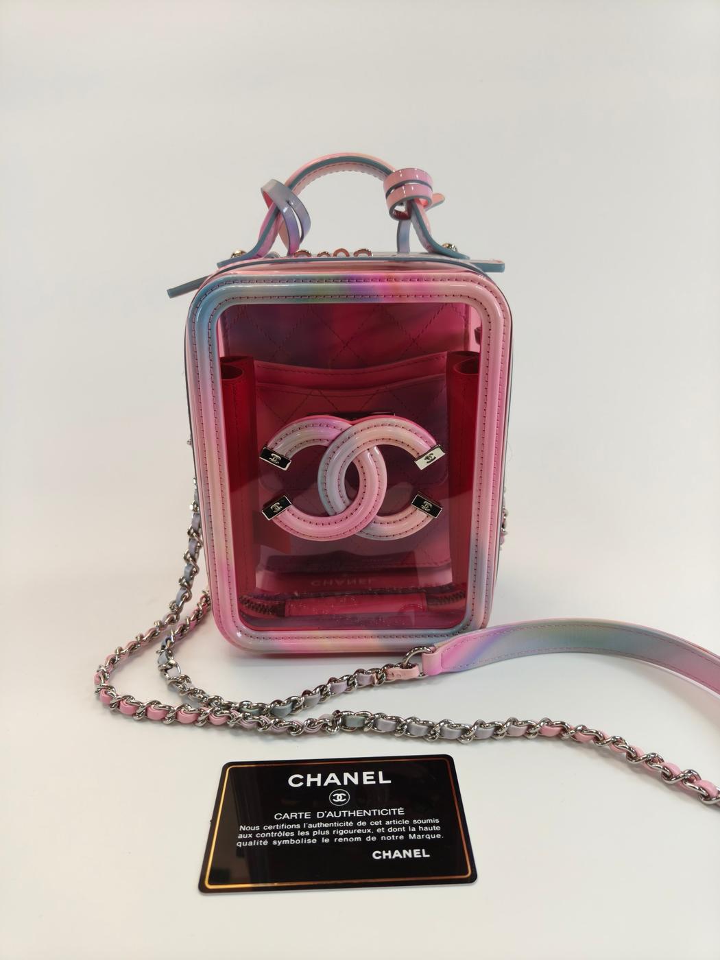 CHANEL シャネル CCフィリグリー 2Way ショルダーバッグ ハンドバッグ クリア ピンク 管理番号：9836