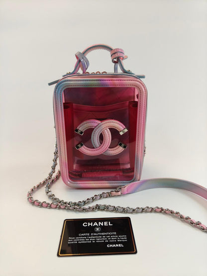 CHANEL シャネル CCフィリグリー 2Way ショルダーバッグ ハンドバッグ クリア ピンク 管理番号：9836