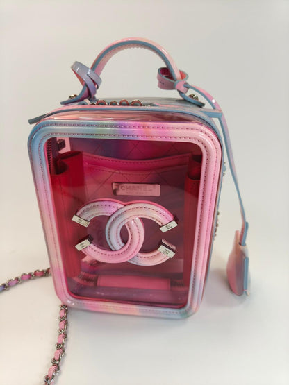 CHANEL シャネル CCフィリグリー 2Way ショルダーバッグ ハンドバッグ クリア ピンク 管理番号：9836