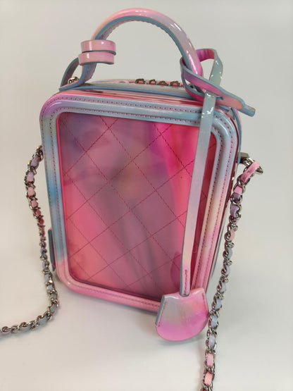 CHANEL シャネル CCフィリグリー 2Way ショルダーバッグ ハンドバッグ クリア ピンク 管理番号：9836