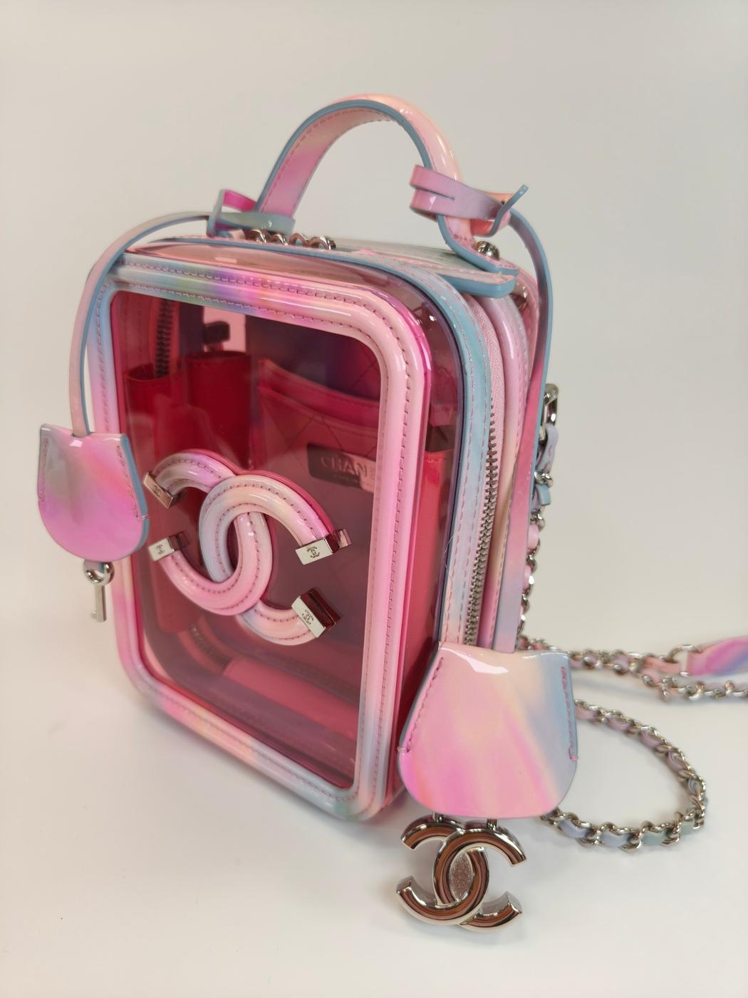 CHANEL シャネル CCフィリグリー 2Way ショルダーバッグ ハンドバッグ クリア ピンク 管理番号：9836