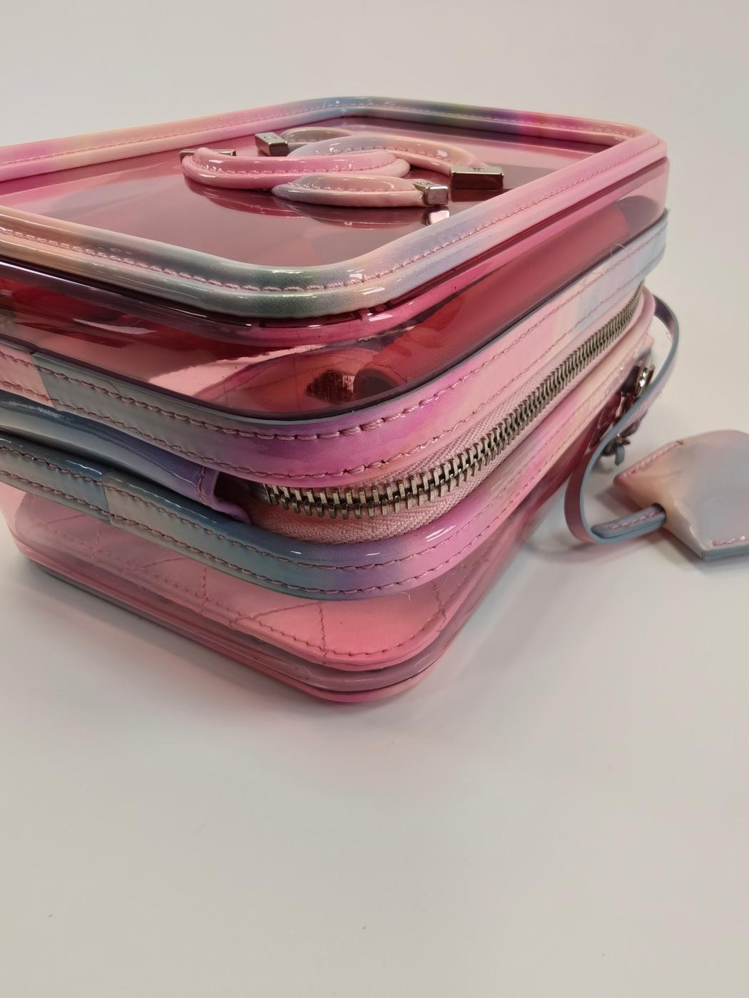 CHANEL シャネル CCフィリグリー 2Way ショルダーバッグ ハンドバッグ クリア ピンク 管理番号：9836