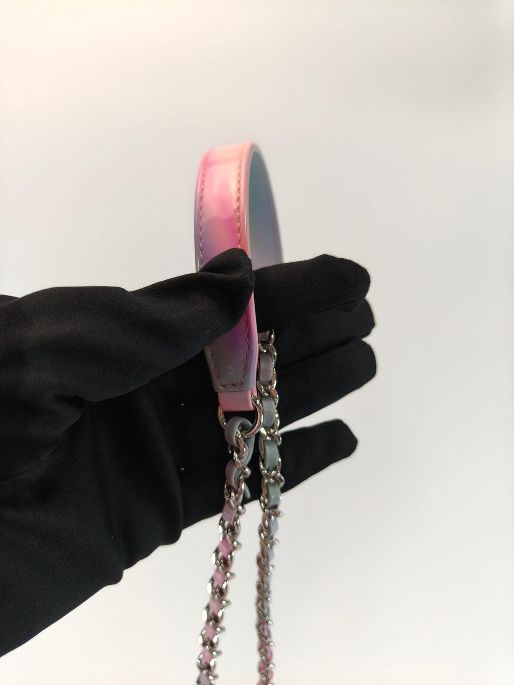 CHANEL シャネル CCフィリグリー 2Way ショルダーバッグ ハンドバッグ クリア ピンク 管理番号：9836