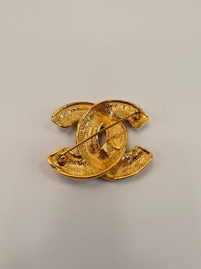 香奈儿 (CHANEL) 绗缝可可标志胸针，金色，参考编号：9991