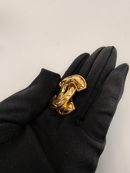 香奈儿 (CHANEL) 绗缝可可标志胸针，金色，参考编号：9991