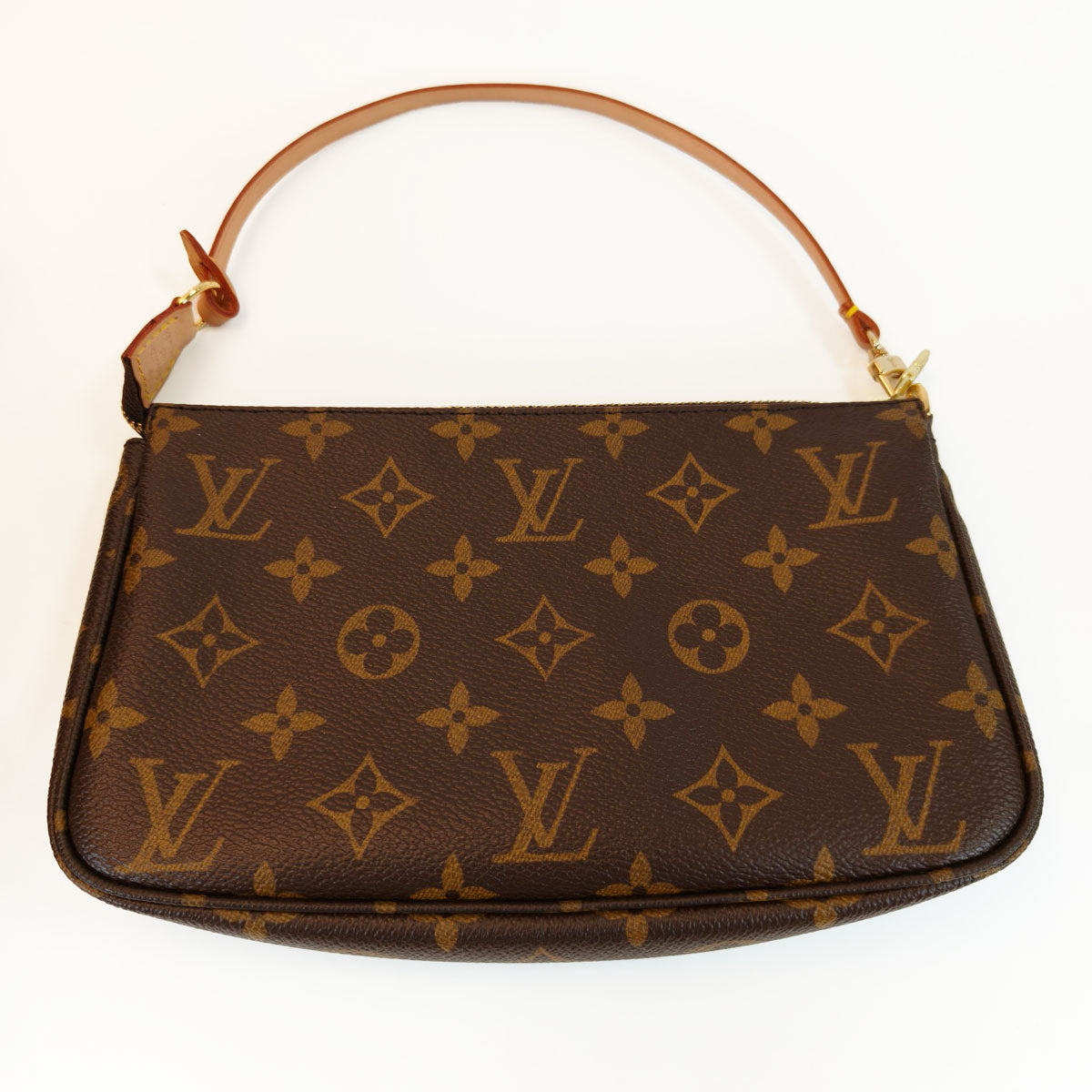LOUIS VUITTON Monogram Pochette Accessoires Accessory Pouch Handbag Brown Control number: 10542